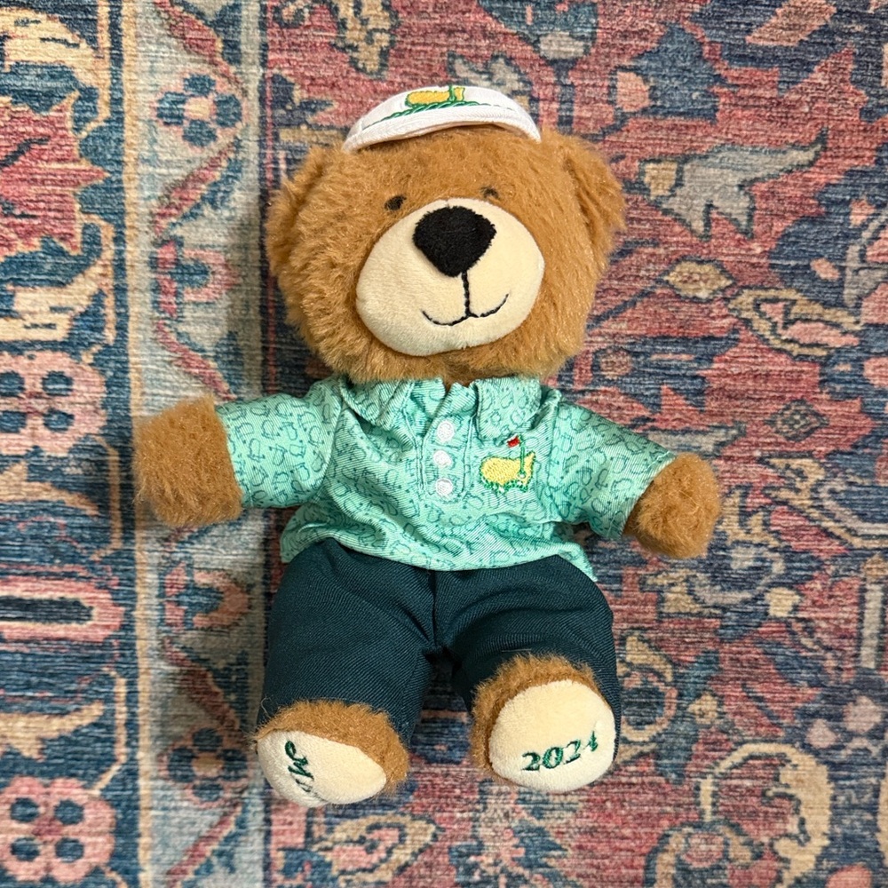 Masters Brown Teddy Bear with Green Outfit and Dark Blue Pants